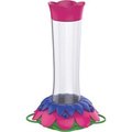 Petpride 5 Port Glass Flower Hummingbird Feeder; Purple Fuchsia PE565873